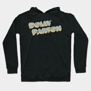 Dolly Parton Retro Typography Faded Style Hoodie